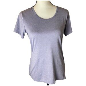 32 Degrees Lavender Round Neck Short  Sleeve Activewear Shirt M